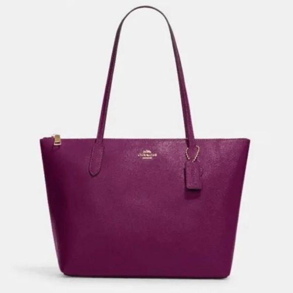 Coach Bags Nwt Coachmagenta Pink Purple Zip Shoulderbag Tote Bag